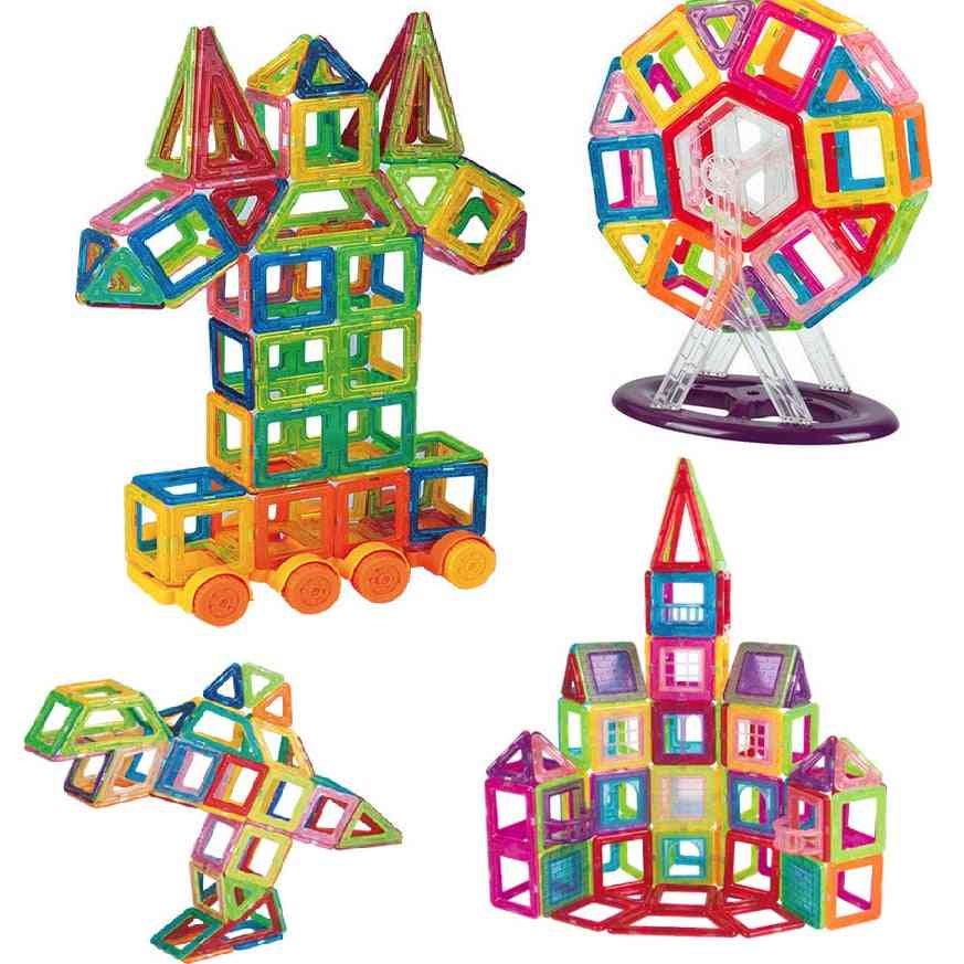 Kreativt magnetisk design blokerer børns intelligens pædagogisk magnetisk legetøj - 105stk