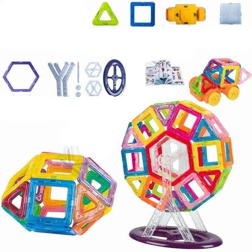 Kreativt magnetisk design blokerer børns intelligens pædagogisk magnetisk legetøj - 105stk