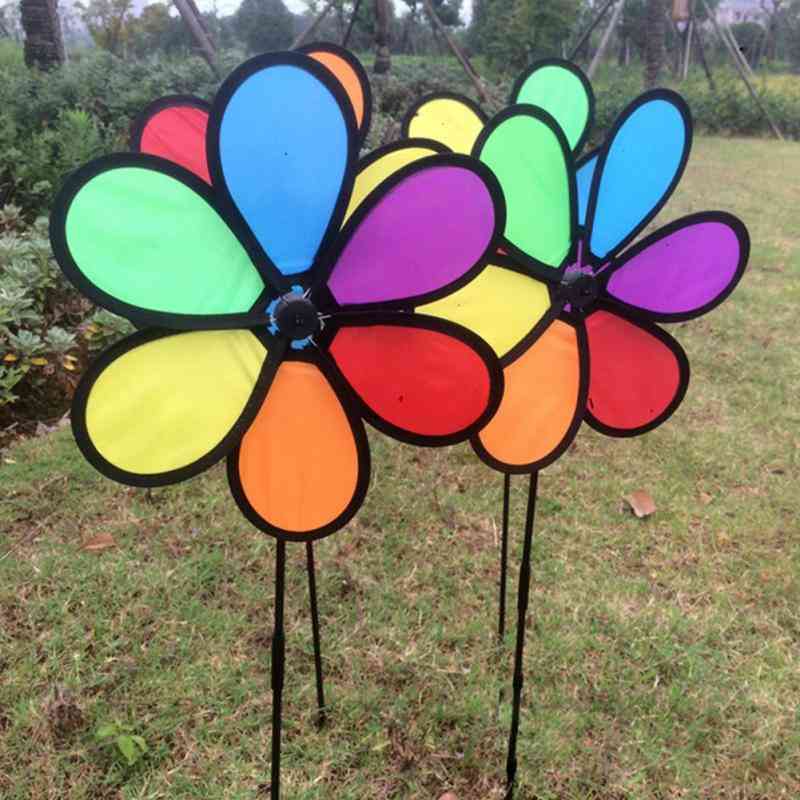 Rainbow Dazy Flower Spiner Wind Windmill pro dekoraci zahrady a dvora