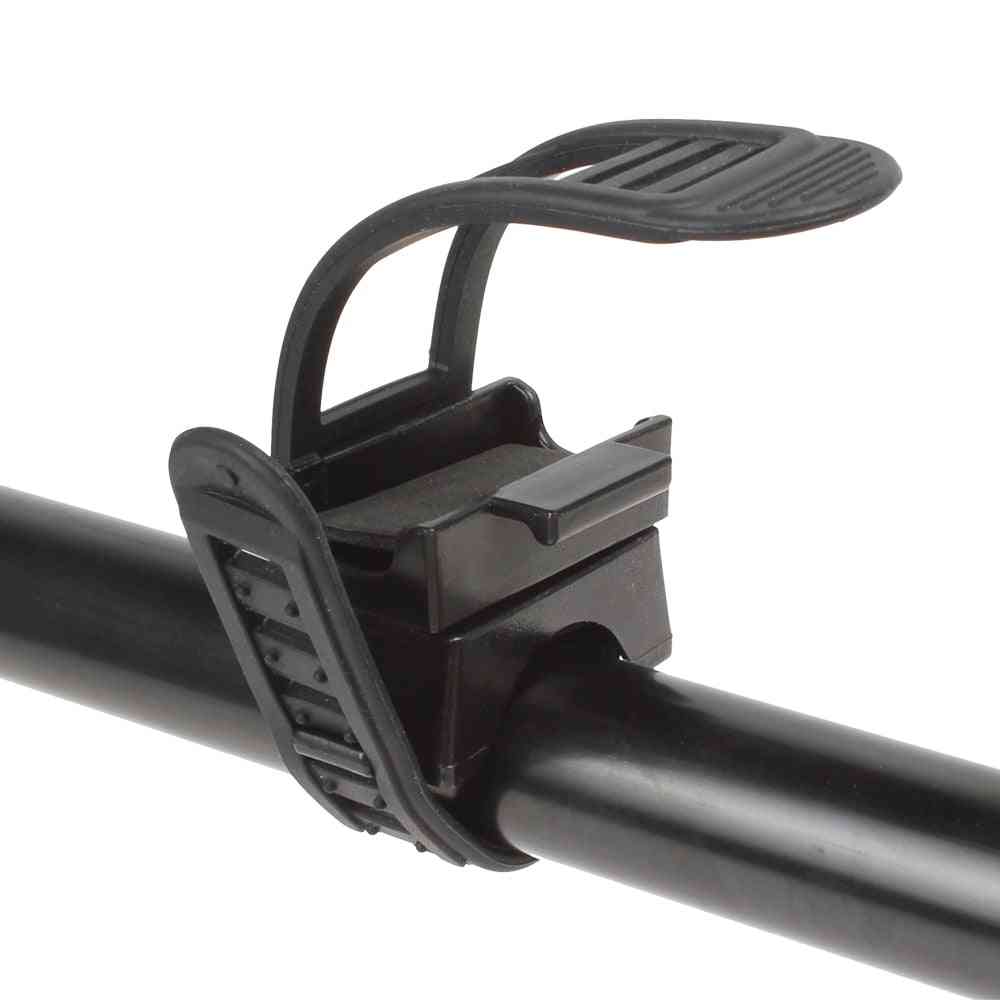 Universal cykel lommelygteholder - monteres 360 grader, justerbare gummistropper klemme klemme -