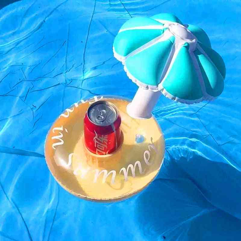 Uchwyt na napoje grzybkowe pływak zabawka tratwa basenowa - nadmuchiwane pływające letnie przyjęcie na plaży uchwyt na kubek dla dzieci - różowy