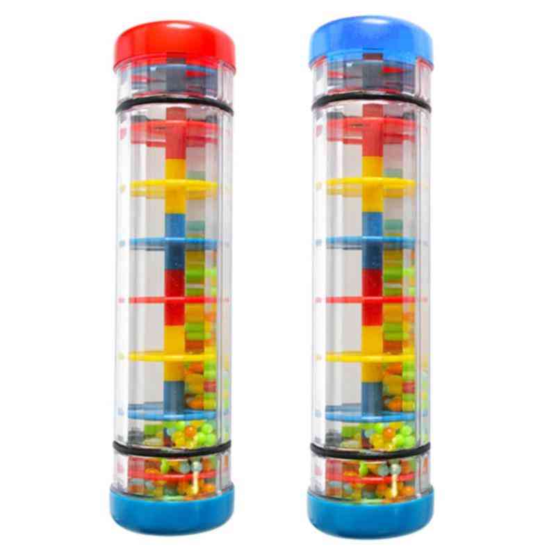 Rainbow Hourglass Rainmaker Musical Toy - Raindrop Sound For Kids