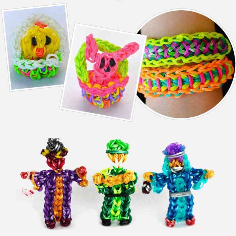 Bandes de métier à tisser en caoutchouc fille cadeau pour enfants bande élastique pour le tissage du bracelet de laçage - 12 fentes