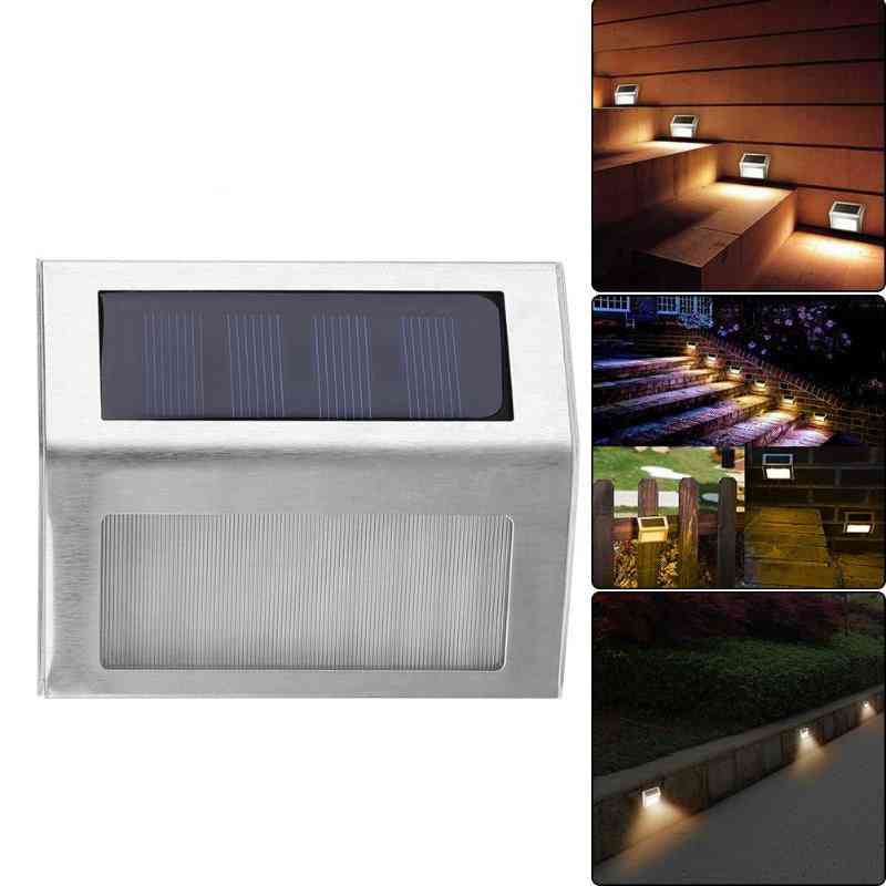 Stainless Steel And Rain Proof Solar Light Lamps For Outdoor Gardn, Stairs Paths And Deck Patio