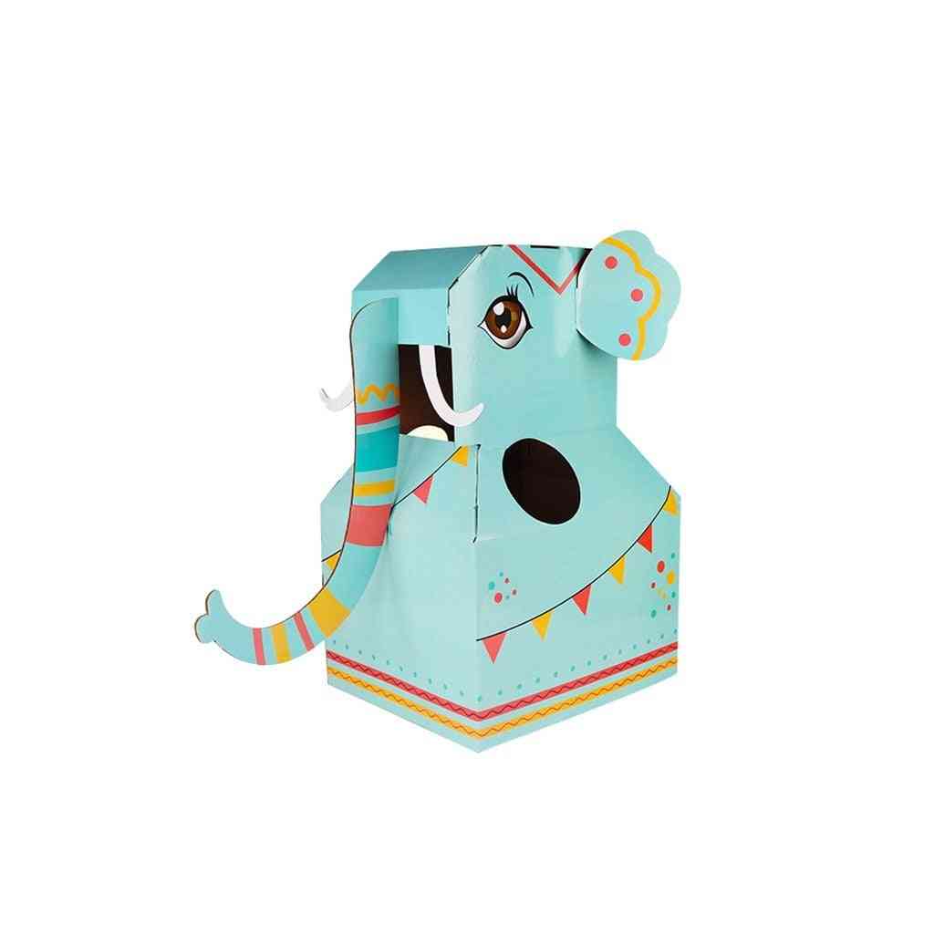 Children's Carton Toy - Paper Animal Can Wear Interaction Enhance Relationship