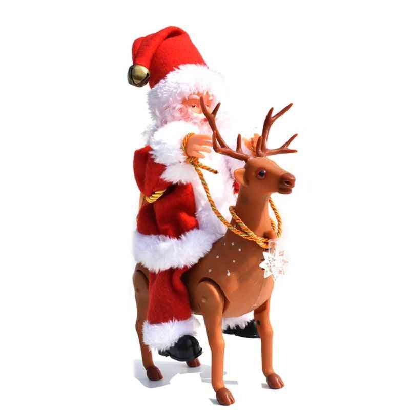 Cute Santa Claus With Elk - Voice Christmas Festival Style Toy