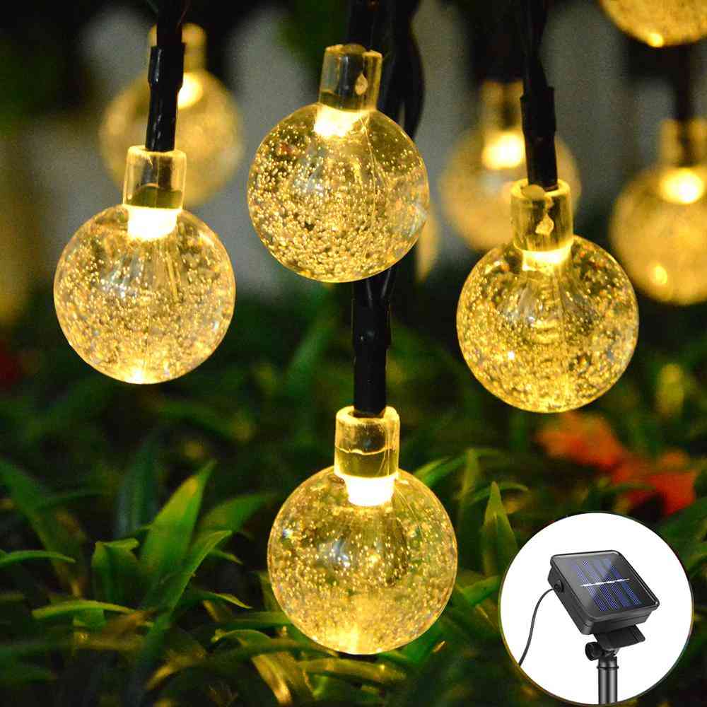Waterproof, Fairy String Solar Lights-lawn Lamps With 20cm Spike