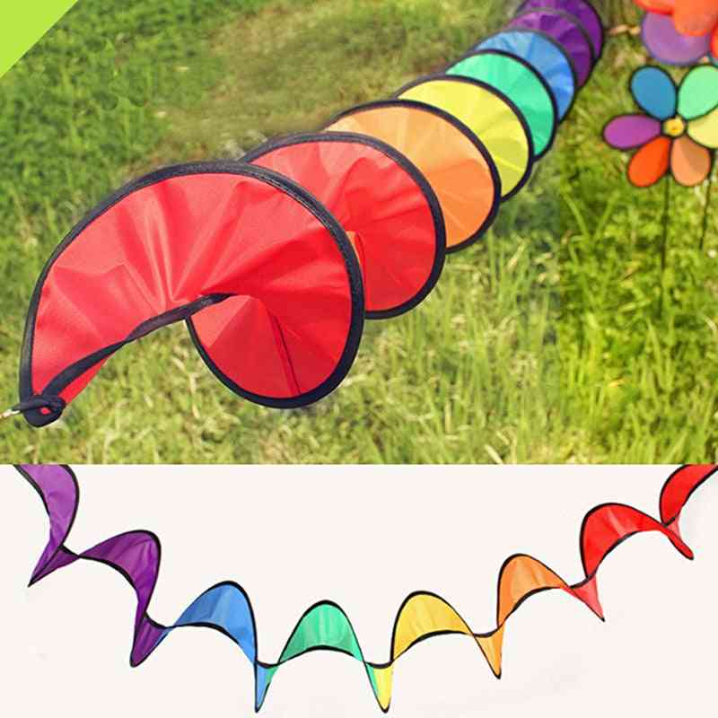 Nuovo colorato pieghevole tenda da campeggio arcobaleno a spirale mulino a vento - girandola per l'arredamento del giardino di casa -