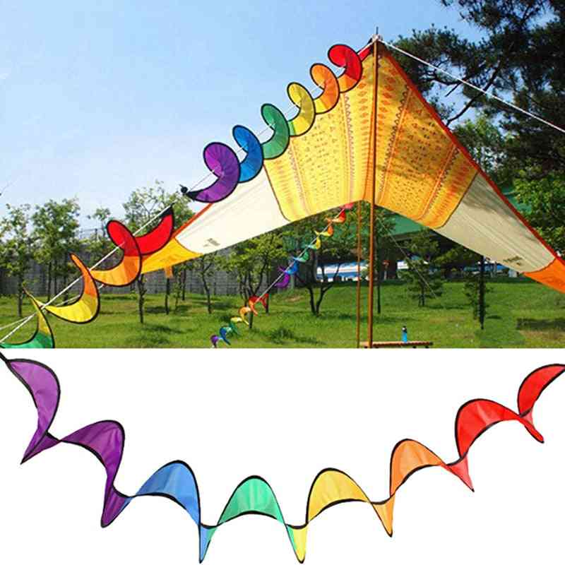 нова цветна и сгъваема палатка за къмпинг, дъговидна спирална вятърна мелница