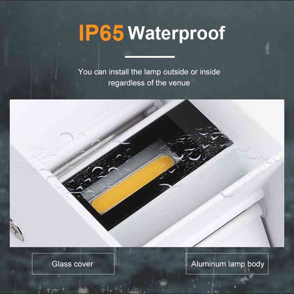 Aplique de pared led - ip65 exterior, ángulo ajustable impermeable - interior negro / 6w / blanco cálido