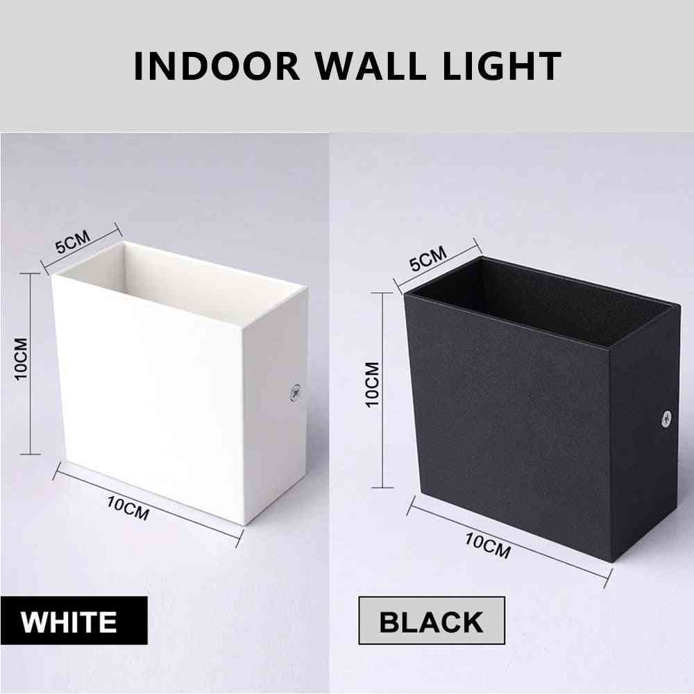 Aplique de pared led - ip65 exterior, ángulo ajustable impermeable - interior negro / 6w / blanco cálido