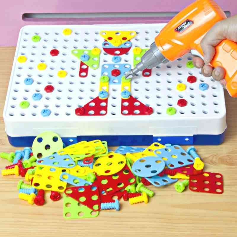 Electric Drill Nut Disassembly Match Tool, Educational ,blocks Sets Toy