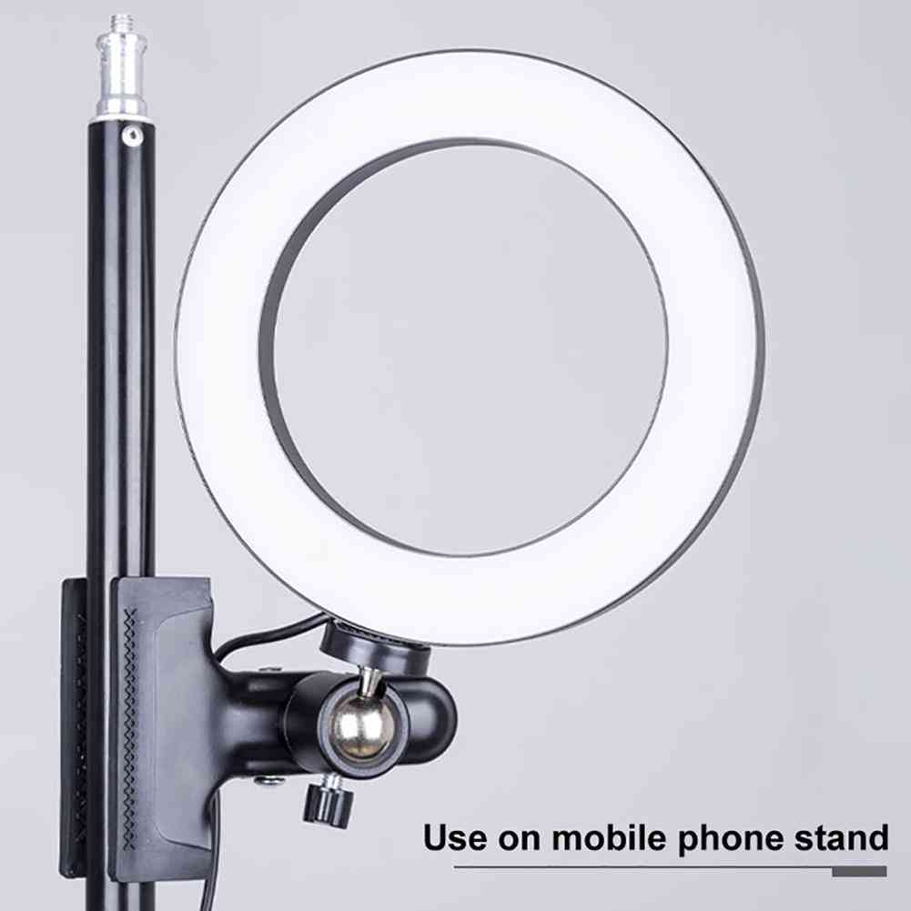 20 cm Oświetlenie pierścieniowe do telefonu komórkowego Jasność komputera Regulowane światła selfie Transmisja wideo na żywo -