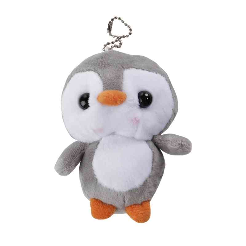 מחזיקי מפתחות בפינגווין קטיפה בובת טבעת, מפתח כפתור מפתח מפתח תליון כובע תליון פעמון רוח תינוק יפה עגלת תינוק צעצועים רכים