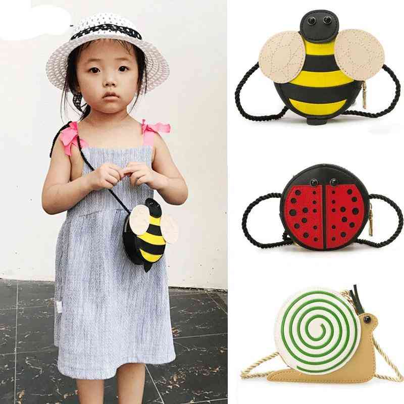 Pu Leather, Bee/,ladybug/snail Design, Cross-body Messanger Bag