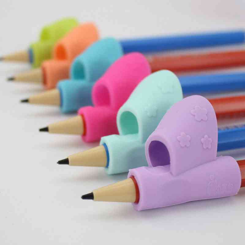 Escritura corrector lápiz agarre montessori juguetes para niños niños, dispositivo de sujeción de aprendizaje que corrige las posturas del portalápices agarre