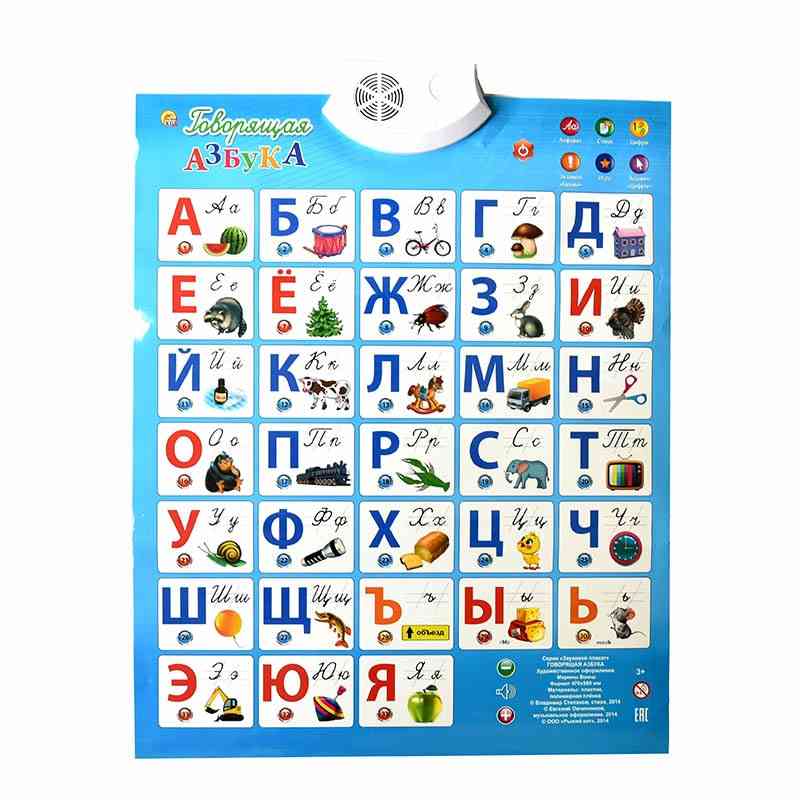 Venäläisten lasten koululelut - fonettiset seinäkartat - aakkoselliset foneettiset kaaviot
