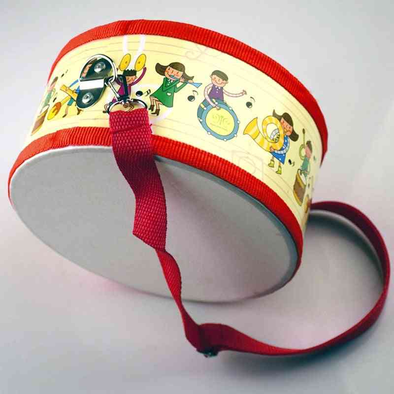 Tambor de madeira para crianças instrumento musical educacional precoce para crianças brinquedos de bebê - brinquedos de tambor de instrumento de batida de mão (multicolor)