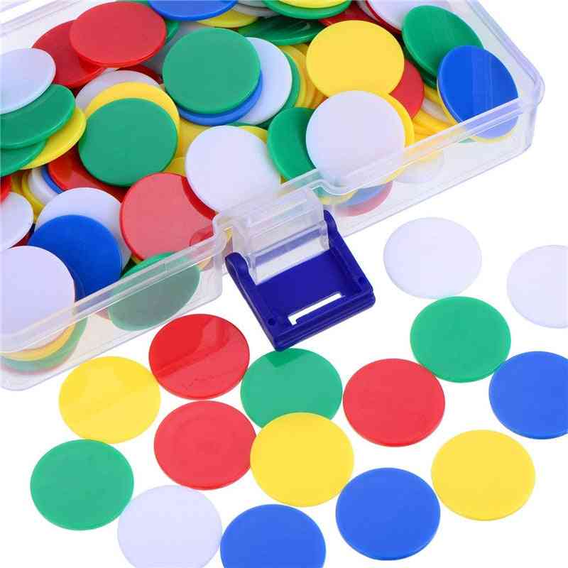 100 darab / táska átlátszó műanyag érme - oktatási mérkőzés korai tanulású gyerekjátékok