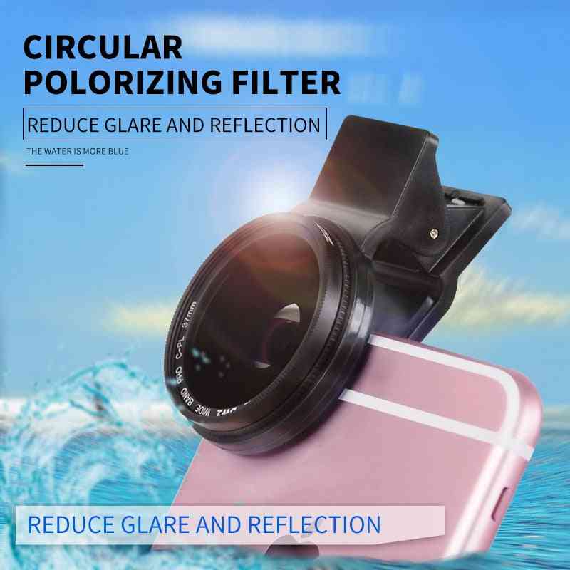 37 mm professionele telefooncamera circulaire polarisator CPL-lens voor iPhone 7 6s plus Samsung Galaxy Huawei HTC Windows Android (37 mm)
