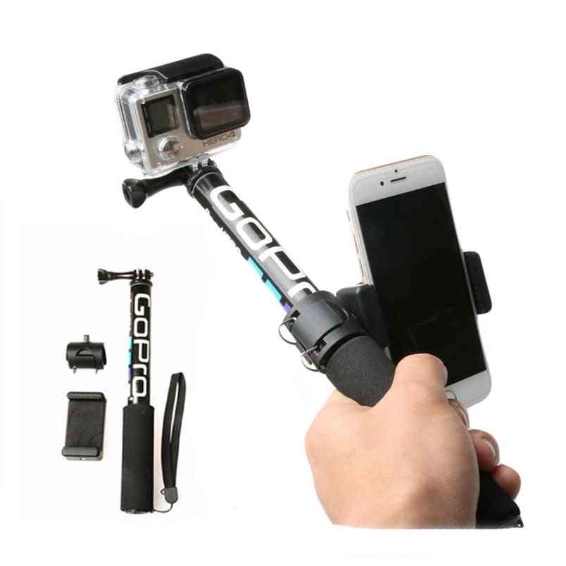 Self selfie stick handheld ausziehbar, pol monopod telefonhalter adapter für go pro hero 8 7 6 5 4 xiaomi yi 4k lite sjcam sj5000
