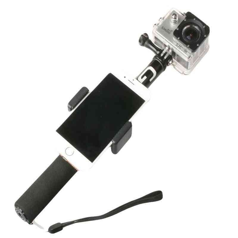 Self selfie stick håndholdt udvidelig, pol monopod telefonholder adapter til go pro hero 8 7 6 5 4 xiaomi yi 4k lite sjcam sj5000