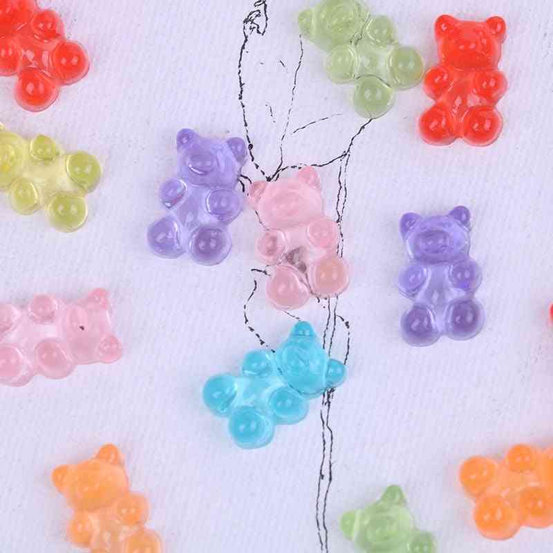 Sprinkles mini orso caramelle polimero slime box giocattolo per bambini - charms in resina lizun modellismo argilla kit fai da te accessori regalo per bambini - 10 pezzi casuali