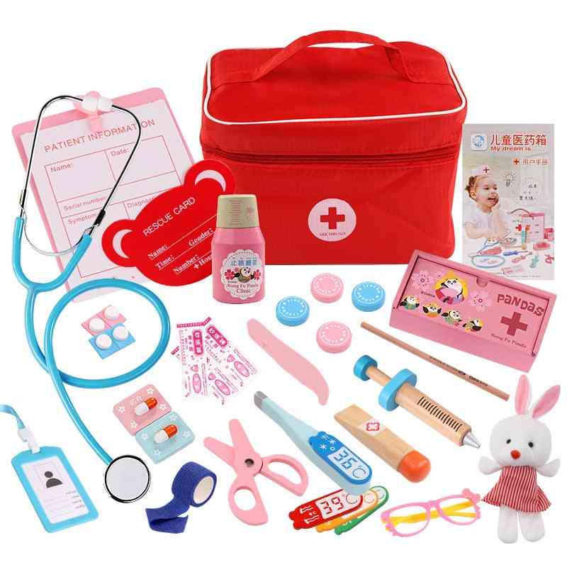 Simulering familielæge sygeplejerske medicinsk kit legetøj- foregive lege hospital medicin accessorie børn
