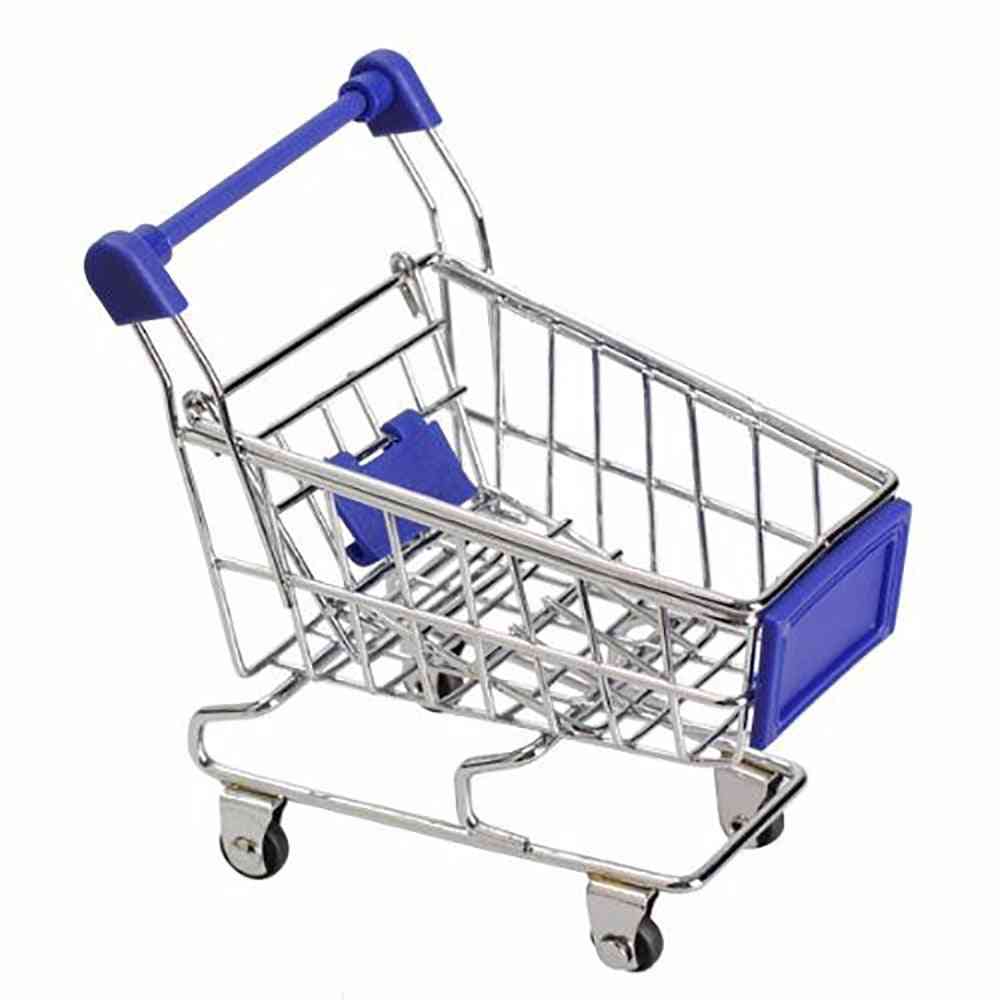 Ustvarjalna mini ročna vozička- simulacija majhen supermarket nakupovalni voziček igralni vozički otroci