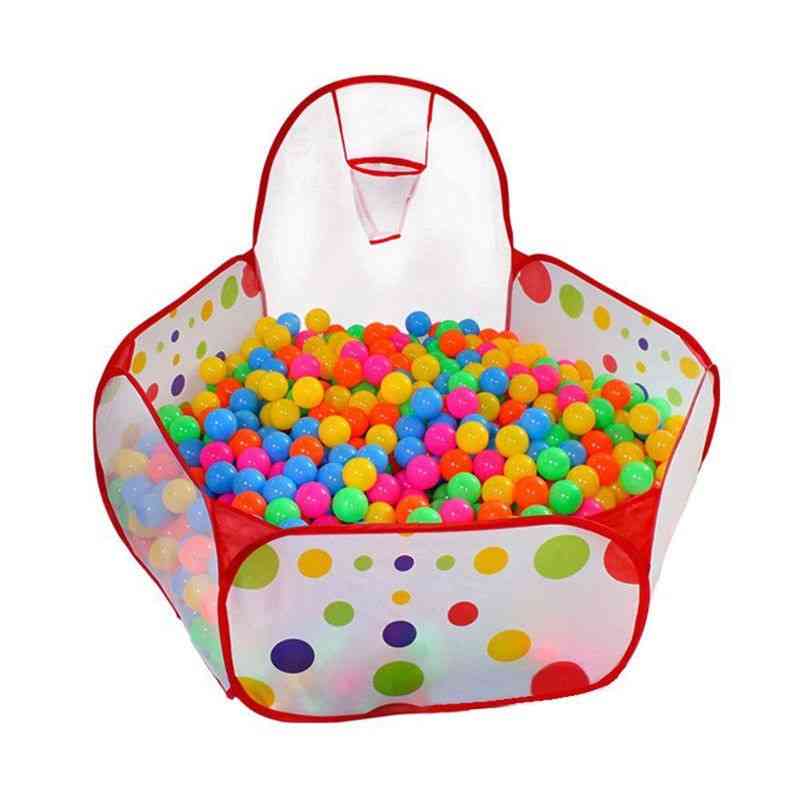 Pedagogisk ball pit pool, bærbar pjokk barn leke telt innendørs utendørs lek leketøy (rød)