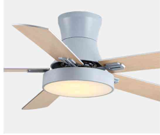 5 Blad Solid Wood Ceiling Fans Lamps,  With Lights For Living Room