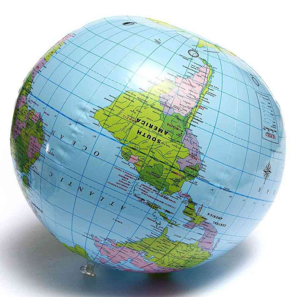 Inflatable World Globe Teach Education Geography Toy