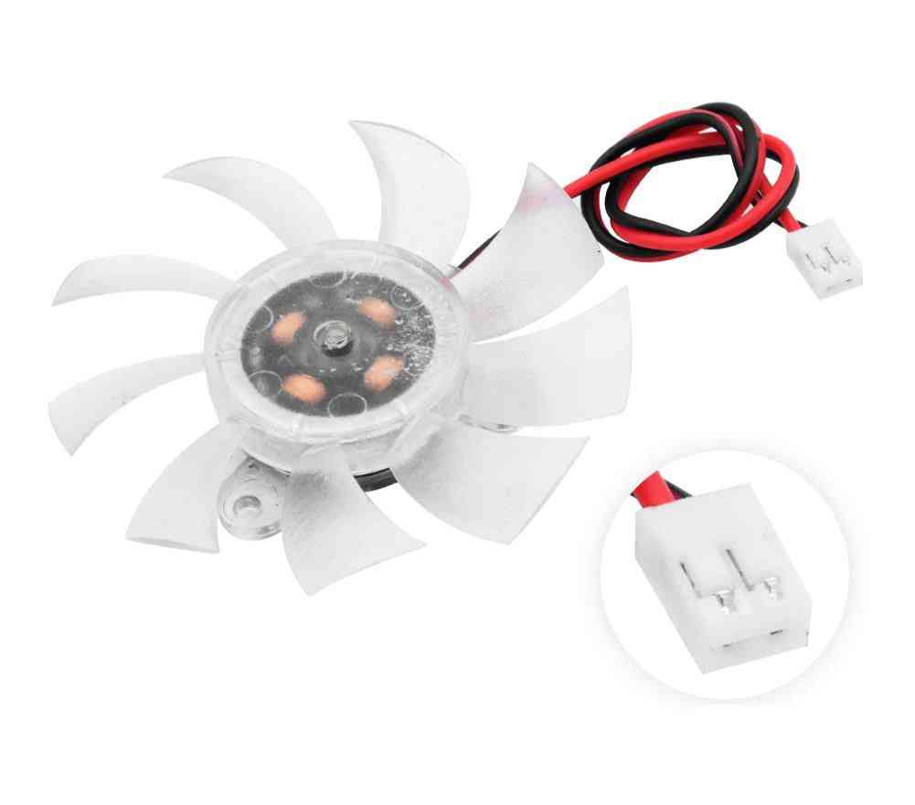 Clear Plastic Cooling Fan With 2 Pin Connector For Video Card