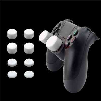8stk silikonanalog tommestokk joystickhåndtak for playstation - erstatningsdeler - svart