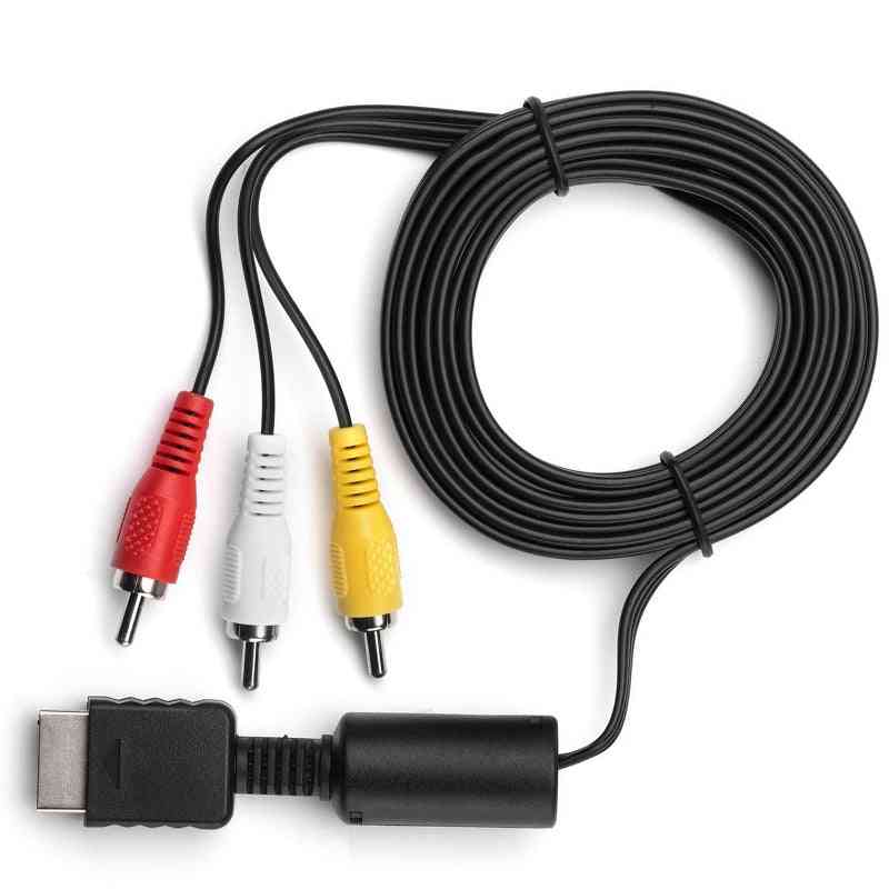 1.8m-audio/video Av Conversion-cable To Rca For Sony Ps2/ps3 Gamepad-cable For Playstation Ps2/ps3 Game Console Cable (yellow)