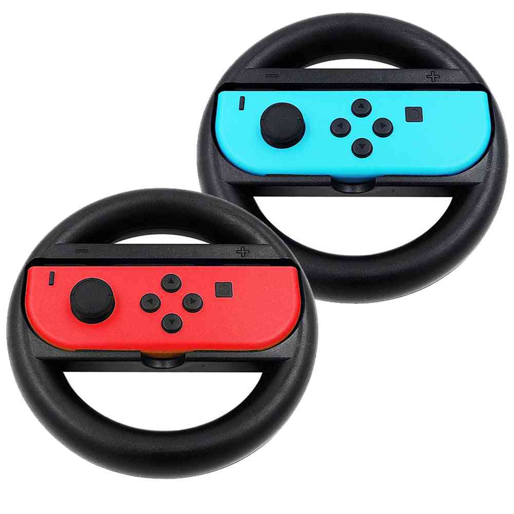 Joy-con-wheel para nintendo switch racing game wheel controller, ns joy-con grip cart holder - negro