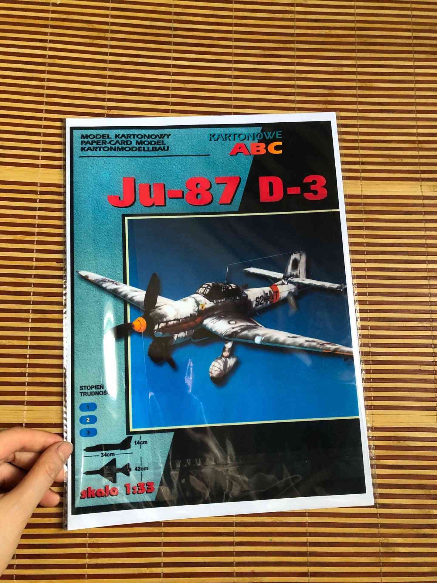 Stuka dive bomber diy 3d juegos de construcción de modelos de tarjetas de papel - juguetes de construcción modelo militar