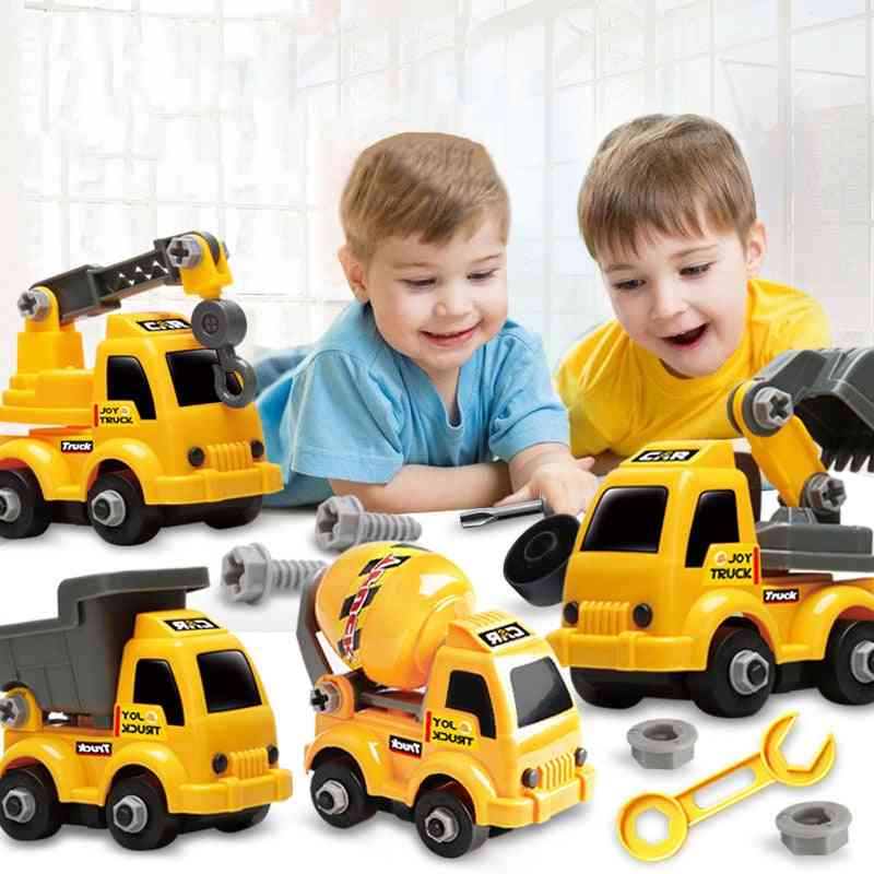 Simulación ingeniería coche excavadora modelo kit juguetes para niños - azul