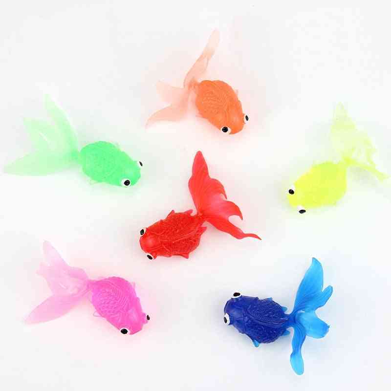 20 pz / lotto 4 cm pesci d'oro giocattoli per bambini - simulazione di pesci rossi in gomma morbida giocattoli da pesca per bambini sport divertenti all'aria aperta (20 pezzi) -