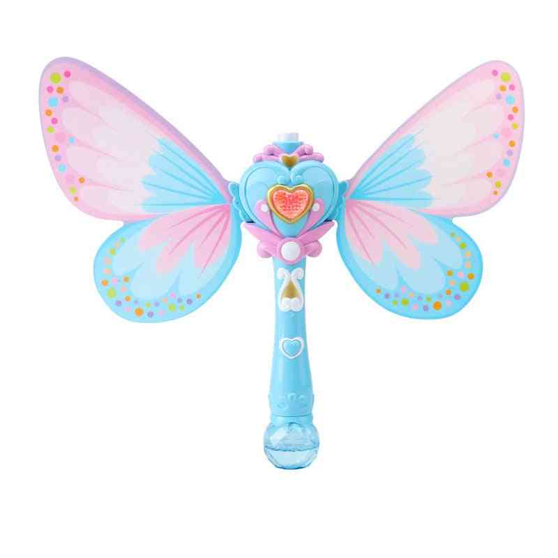 Butterfly On Stick, Electric Bubble Blower Machine With Music