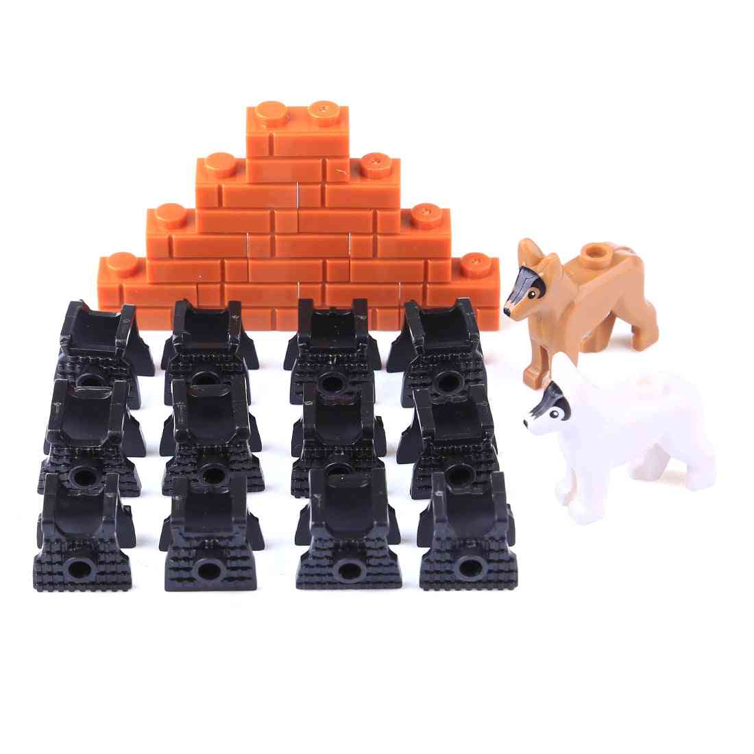 Small Particle Building Block Military Weapon Accessories Toy Set