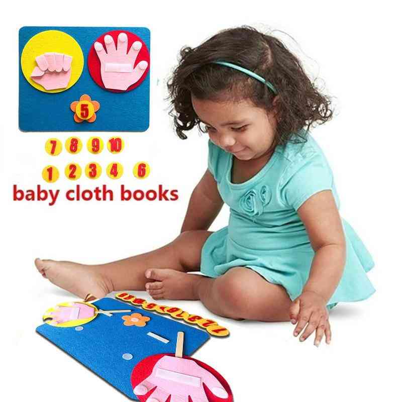 Giocattolo matematico montessori sussidi didattici - forma della mano intelligenza scuola materna tessuto tessuto giocattoli educativi per l'apprendimento precoce - a-193