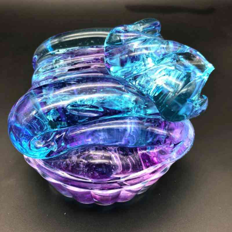 Nămol anti-stres, jucărie de gelatină din cristal cu gradient de 3 stiluri pentru copii