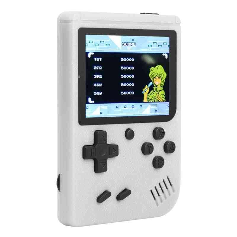 Console de videogame com tela de 3 polegadas e 8 bits, mini player portátil para jogos de mão integrado 400 jogos clássicos presentes para crianças - preto