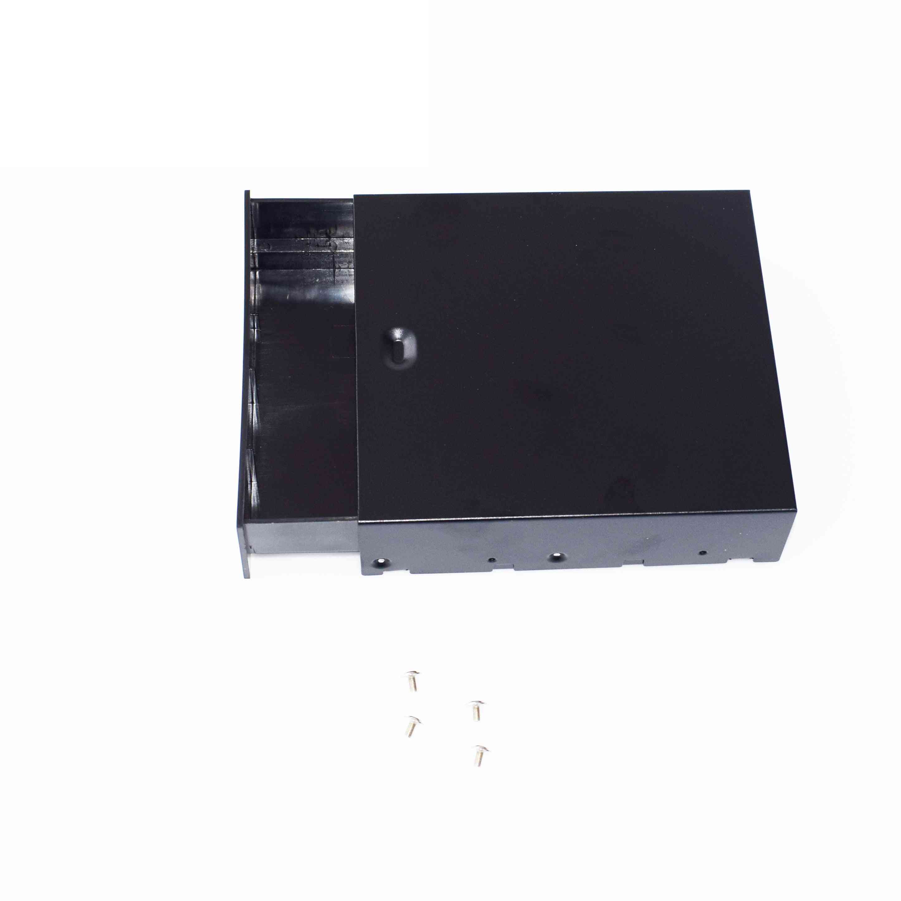 Czarny komputer stacjonarny dysk twardy atx / matx mobile-blank-rack szuflada z tacą do przechowywania / pudełko (5,25 