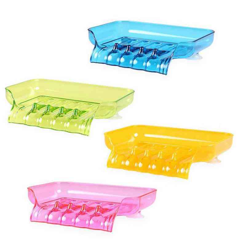 Waterfall Shape Candy-colored Soap Dish With Suction Cup