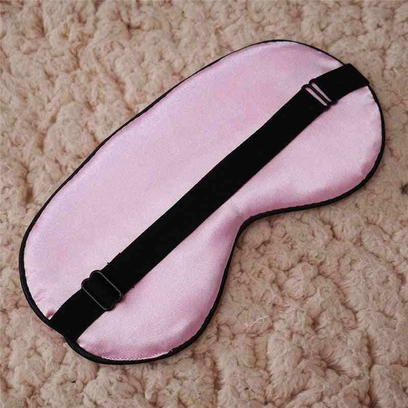 Pure Silk Sleep Rest Eye Mask - Padded Shade Cover And Travel Relax Aid Blindfolds