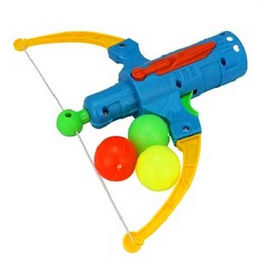 Arrow Table Tennis Gun - Bow Archery Plastic Ball Flying Disk Shooting Toy