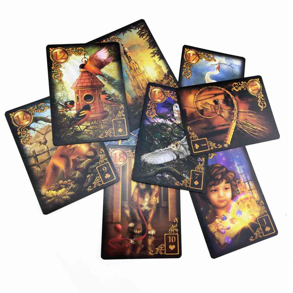 Full English Read Fate Lenormand Oracle Cards- Mysterious Fortune Tarot Deck Board