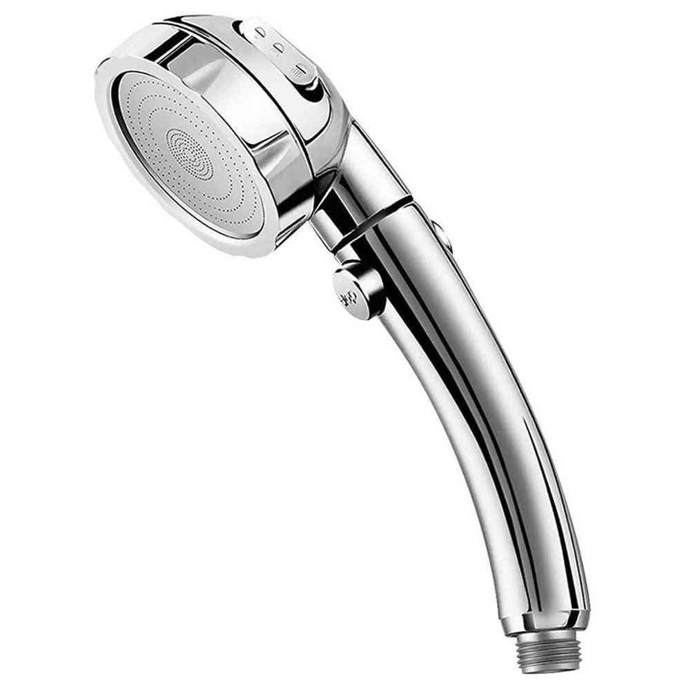 High Pressure Chrome Handheld Shower Head - 3 Spary Setting With On/off Switch